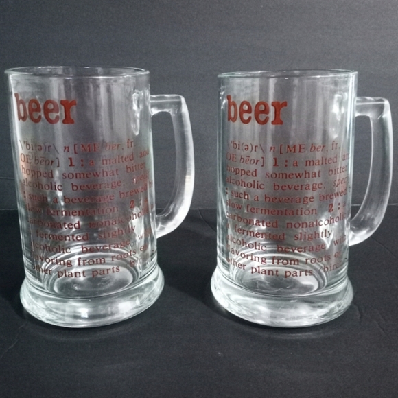 Beer By Definition Glass Mugs Set of 2 - Picture 2 of 8